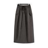 Pre Order: Back Slit Straight Midi Skirt