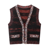 Pre Order: Beaded Knit Loose Vest