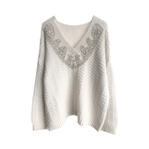 Pre Order: Beaded Loose Knit Sweater