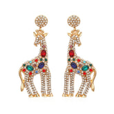 Pre Order: Bejeweled Giraffe Drop Earrings