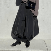 Pre Order: Black A-line Lantern Loose Skirt