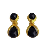 Pre Order: Black Bead Drop Earrings