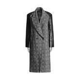 Pre Order: Black Patchwork Sleeves Loose Coat