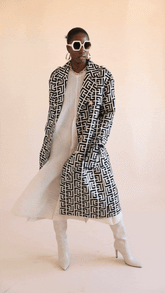 Pre Order: Black + White Fall Coat
