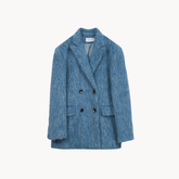 Pre Order: Blue Fuzzy Oversized Blazer
