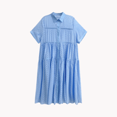 Chevron Lace Gauze Dress