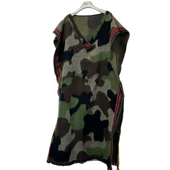 Stylish Army Green Camouflage Long Kaftan - WINI