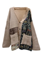 Damask Patchwork Knitted Sweater