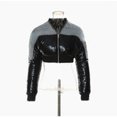 Denim Patchwork Cropped Jacket