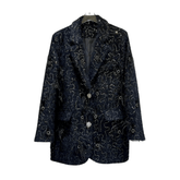 Downy Sequined Woolen Blazer
