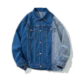 Dual Tone Spliced Denim Jacket