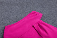 Diagonal One Shoulder Open Back Bandage Dress