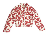 Geometric Print Cropped Jacket