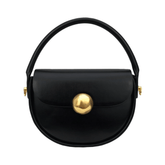 Gold Accents Flap Handbag