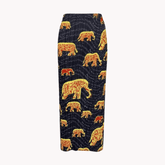 Gold Elephant Pencil Skirt