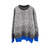 Gradient Round Neck Knit Sweater