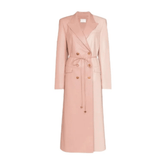 High-End Vegan Leather Lace-Up Coat