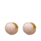 S925 Silver Needle Round Drip Oil Ear Button