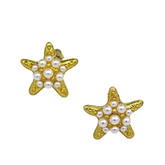 Starfish Pearl Antique Minimalist Earrings