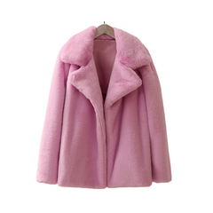 Casual Faux Fur Loose Coat