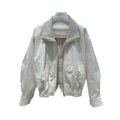 Vintage Thread Collar Long Sleeve Jacket