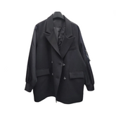 Patchwork Loose Double Breasted Suit Jacket