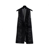 Long Hollow Loose Sleeveless Blazer