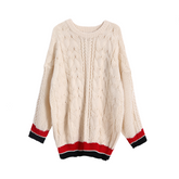 Fried Dough Twists Loose Knit Sweater