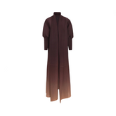 Gradient Pleated Loose Bat Sleeve Trench Coat