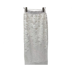 Sequined Beaded Floral Gauze Skirt
