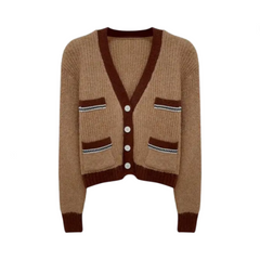 Vintage Long Sleeve V-Neck Cardigan