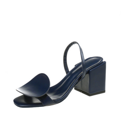 Chunky Heel Back Strap Open Toe Sandals