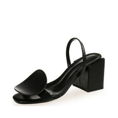 Chunky Heel Back Strap Open Toe Sandals