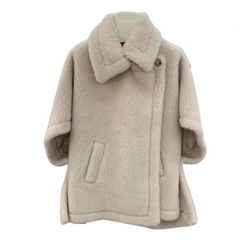 Solid Batwing Loose Thick Warm Wool Coat