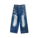 Washed Loose Pleated Wide Leg Pants