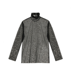 Mesh Hollow Loose Long Sleeved Top