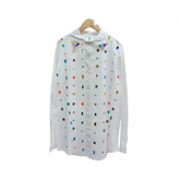 Diamond Inlaid Loose Fit Long Sleeved Shirt