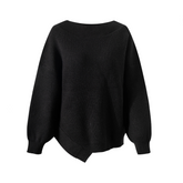 Loose Elastic Thread Irregular Knitting Sweater