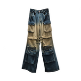 Retro Multi Pocket Loose Pants