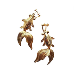 Lucky Alloy Goldfish Earrings