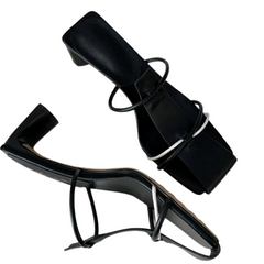 Casual Square Toe Block Heel Sandals