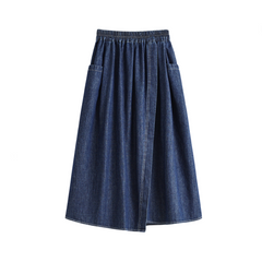 Loose Split High Waisted Denim Skirt