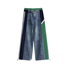 Trace Sides Denim Baggy Jeans