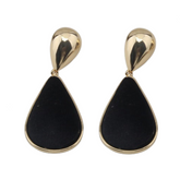 Retro Velvet Water Droplet Exaggerated Earrings