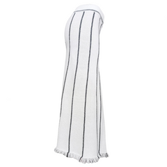 Retro Striped Fringe Knitted Maxi Skirt