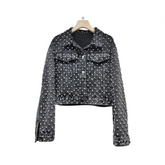 Diamond Long Sleeved Distressed Jacket