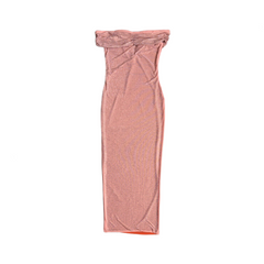 Solid Off Shoulder V-Neck Hot Diamond Bodycon Dress