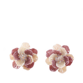 Exaggerated Resin Flower Bohemian Retro Earrings