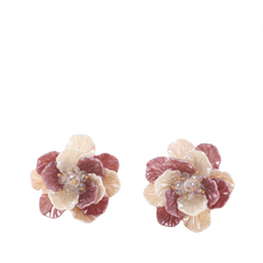 Exaggerated Resin Flower Bohemian Retro Earrings