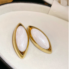 Oval Oil Droplets Earrings